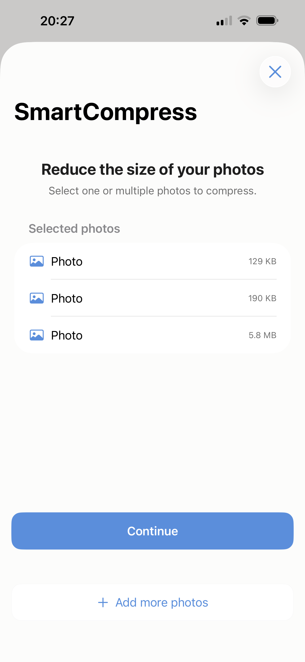 Smart Compress scan overview